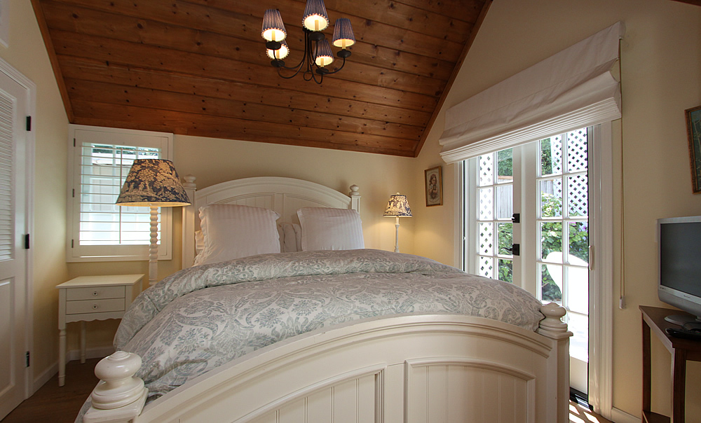morning glory bedroom with french doors